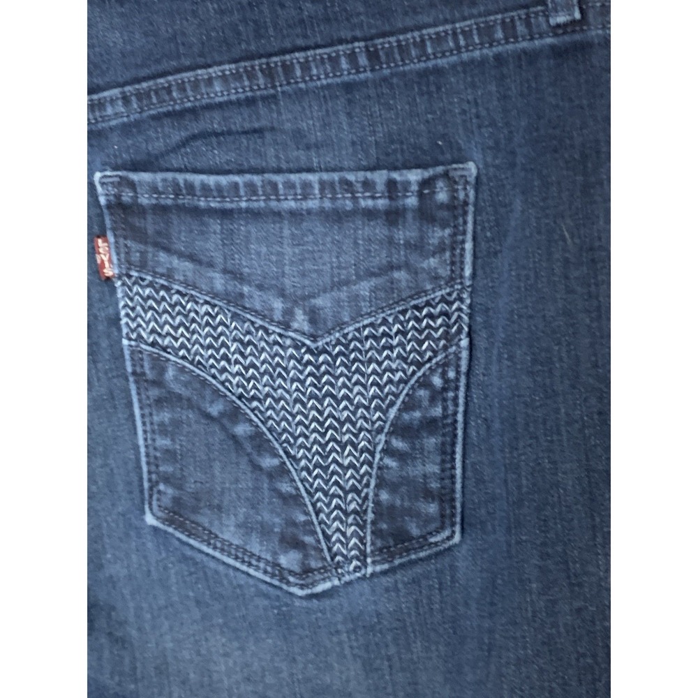 Levi's Demi Curve Classic Straight Leg Jeans Womens Size 16/32 Embroidered Denim - Picture 2 of 10